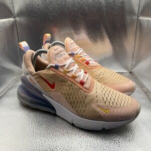 Size 9.5 Nike Air Max 270 Washed Coral White Womens Running Shoes CW5589-600
